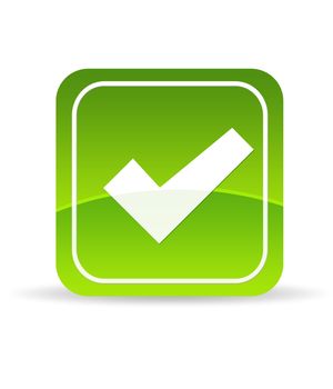 High resolution green check mark icon on white background.