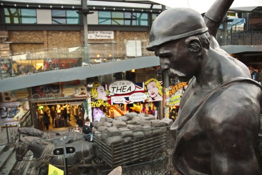 LONDON - DECEMBER 06: Detail of the new decoration in the stables market in Camden Town, inaugurated in March.  December 06, 2009 in London, England.