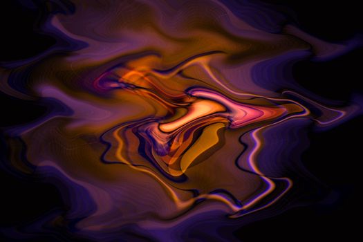 A kalaidescope of colour and patterns and swirls on dark background