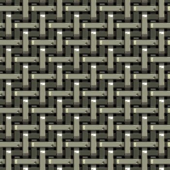 A seamless pattern of a silver metal grate or mesh material.