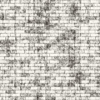 A grungy brick wall texture that tiles seamlessly as a pattern.