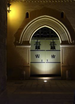 The old medieval city of Malta, Mdina, by night.