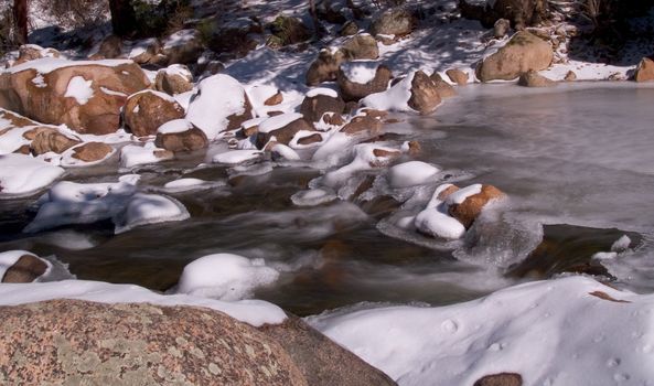 The Saint Vrain river canyon near Lyons, Colorado