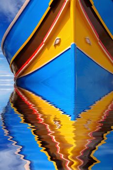 Traditional colors and eyes found on the traditional Malta fishing boats, commonly known as luzzu or dghajsa. The eyes are said to come down from Phoenician and Egyptian times.