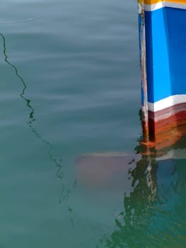 Traditional colors of the traditional Malta fishing boats, commonly known as luzzu or dghajsa.