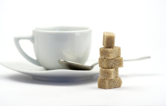 Close up of stack of brown sugar