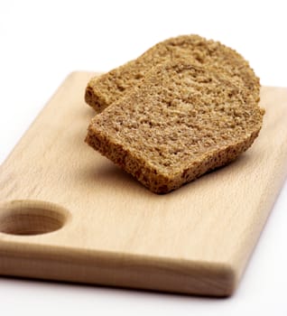 Close up of bread isolated