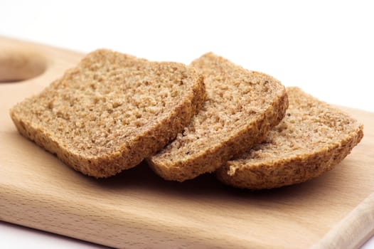 Close up of bread isolated