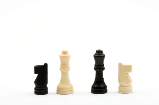 Close up of chess figures