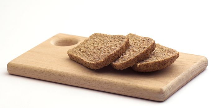 Close up of bread isolated