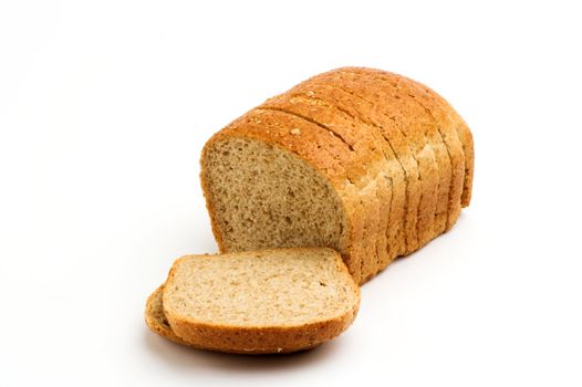 Close up of bread isolated