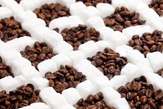 still life of coffee and sugar
