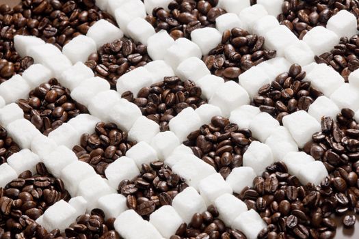 still life of coffee and sugar