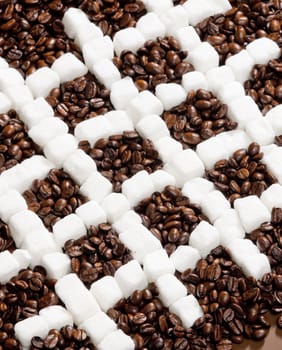 still life of coffee and sugar