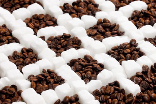 still life of coffee and sugar