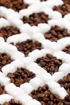 still life of coffee and sugar
