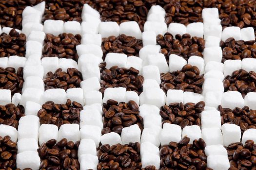 still life of coffee and sugar