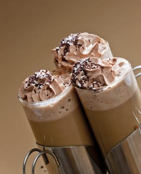 still life of coffee with whipped cream