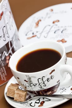 cup of coffee with sugar