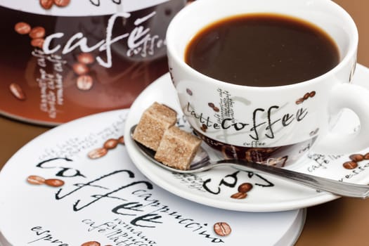 cup of coffee with sugar