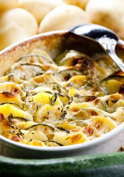 roasted potatoes wth zucchini