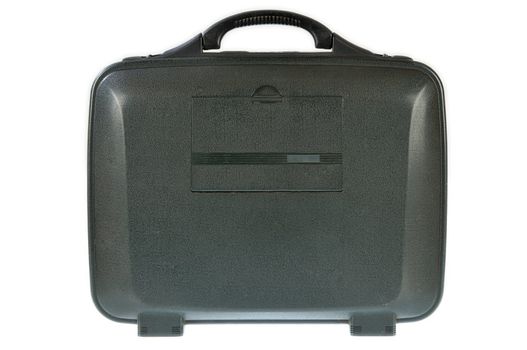 Used briefcase isolated on whate background