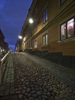 Colorful back alley in the southern parts of Stockholm