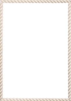 Frame made out of rope isolated on a white background