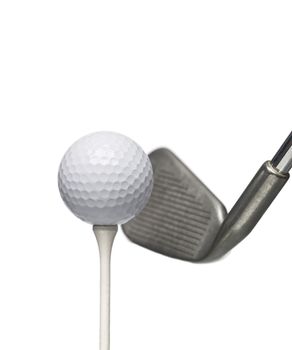 Golf ball isloated on white background