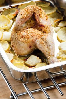 chicken baked with potatoes