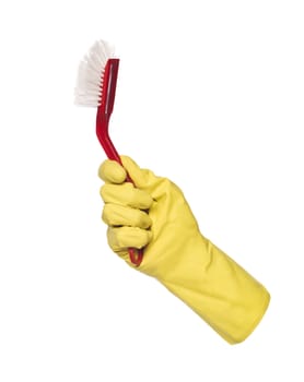 Protection glove and a dish-brush