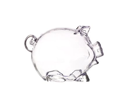 Empty transparent Pig Bank