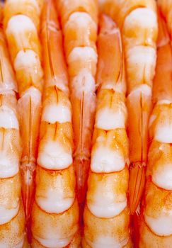 still life of raw prawns