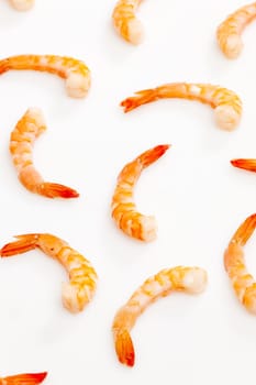 still life of raw prawns