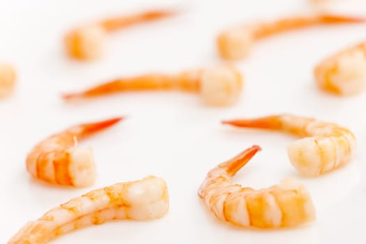 still life of raw prawns