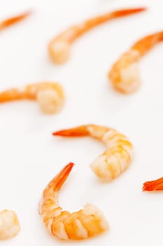 still life of raw prawns