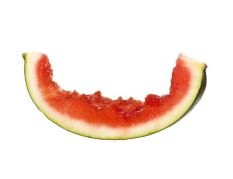 Eaten slice of a watermelon