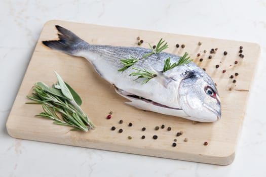 raw bream with herbs