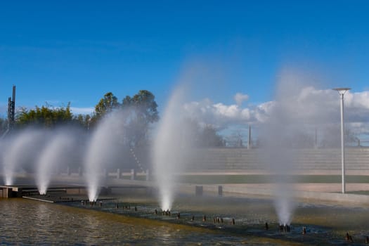 Fountain in park