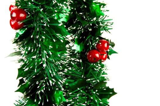 Christmas decorations on white backgroun