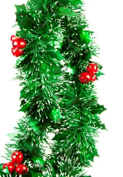Christmas decorations on white backgroun