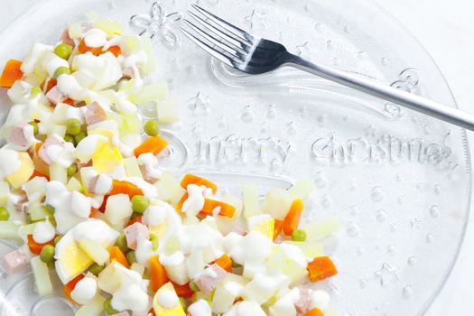 traditional Czech Christmas potato salad