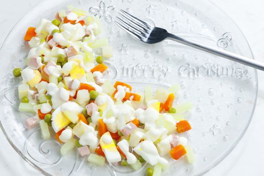 traditional Czech Christmas potato salad