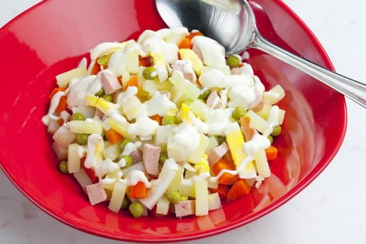traditional Czech Christmas potato salad