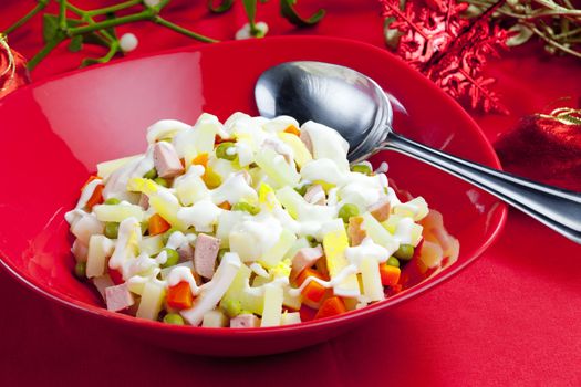 traditional Czech Christmas potato salad