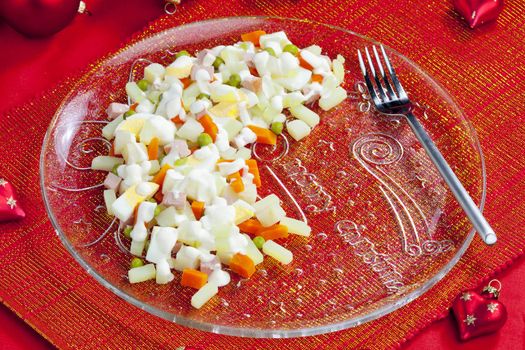 traditional Czech Christmas potato salad