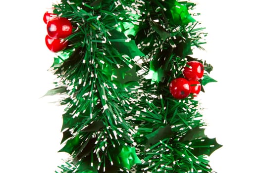 Christmas decorations on white backgroun