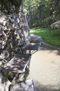 metal pads over Hornad River - Slivak Paradise National Park