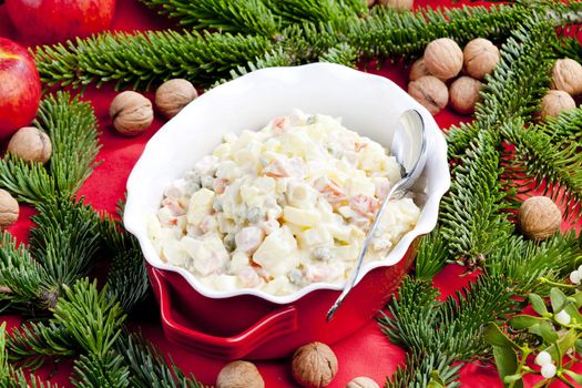 traditional Czech Christmas potato salad