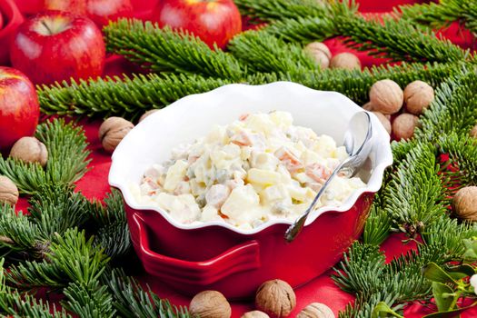 traditional Czech Christmas potato salad